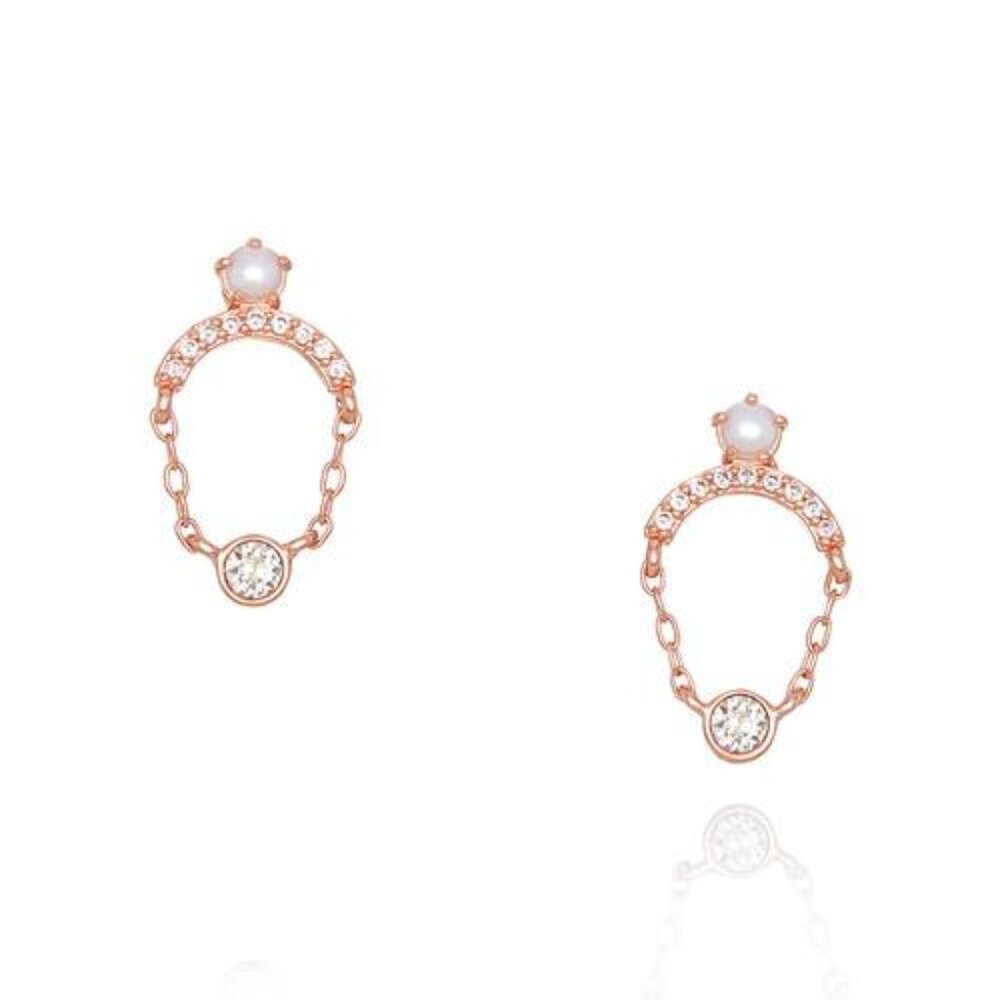 NEW Chloe + Isabel Petits Bijoux Pavé + Pearl Drop Earrings